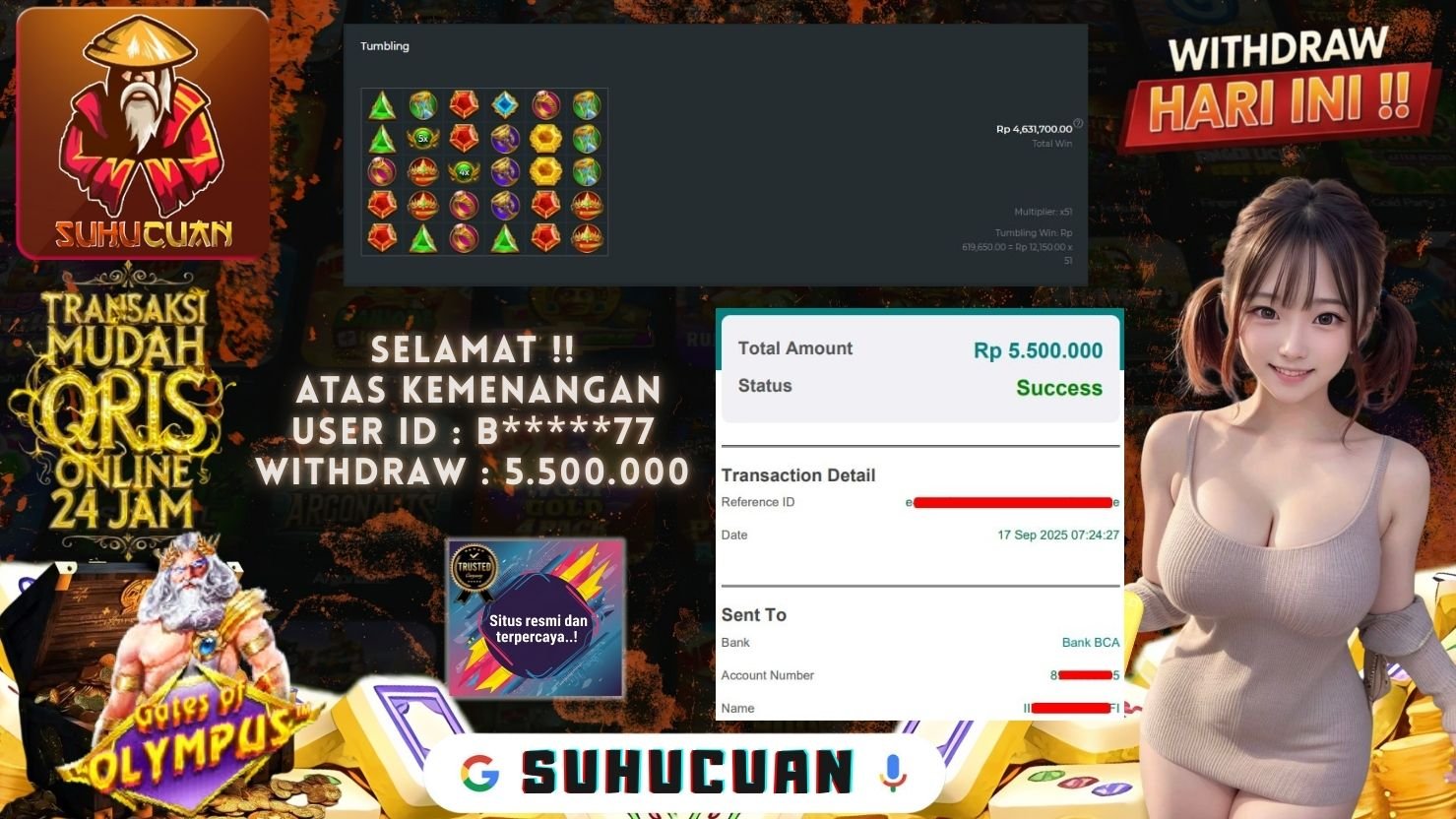 SUHUCUAN JACKPOT SLOT GATES OF OLYMPUS